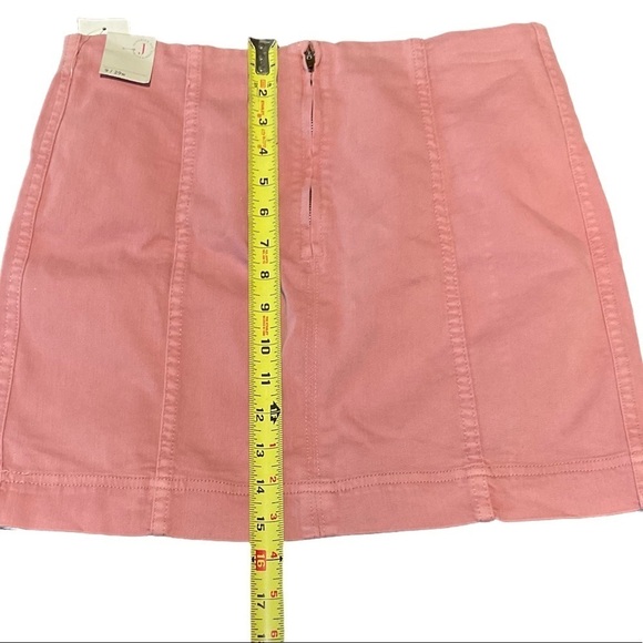 Jolt Washed Pink  Seamed Mini Skirt - Picture 6 of 10